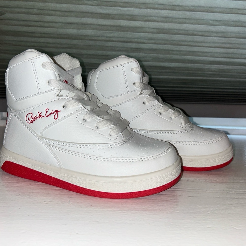 Patrick Ewing Athletics Kids Shoes 33 HI Rebound White/Red Size US 13
